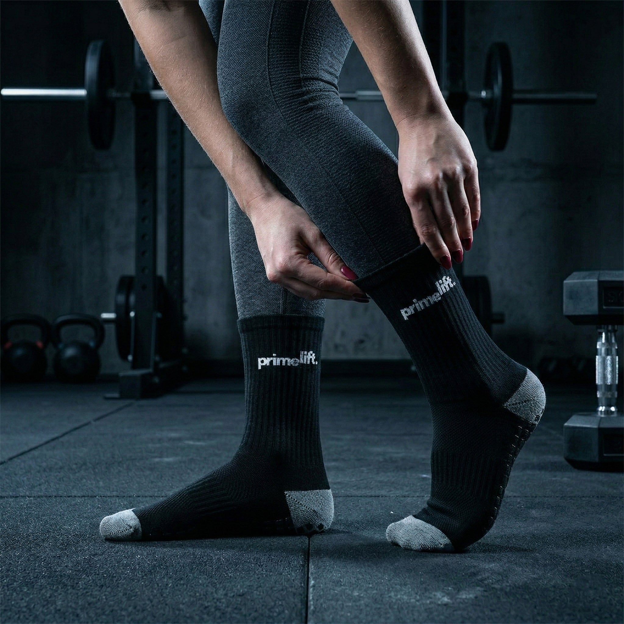 Prime Lift Grip Socks • Black