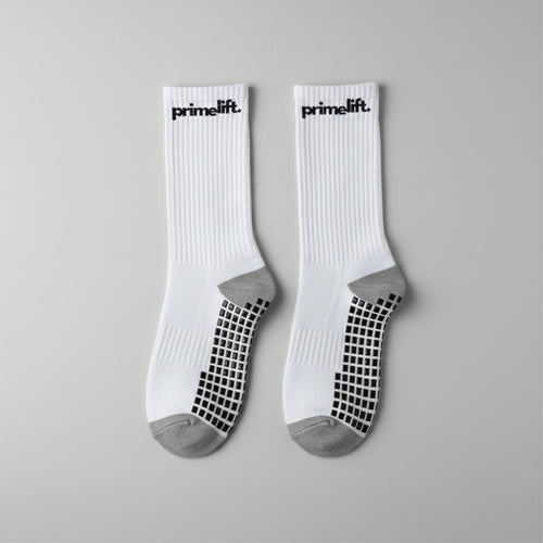 Prime Lift Grip Socks • White